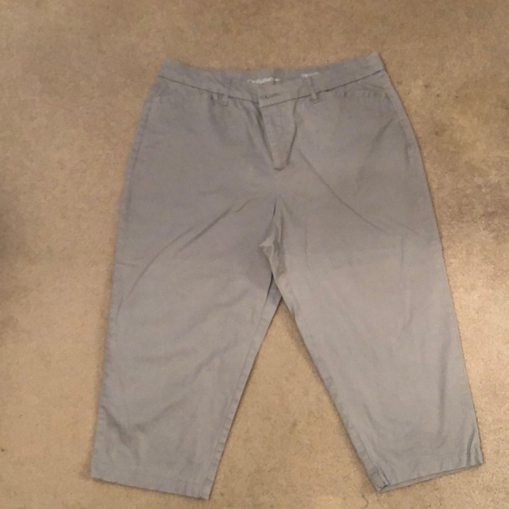 Croft and Barrow, classic fit, 16, capri, light grey